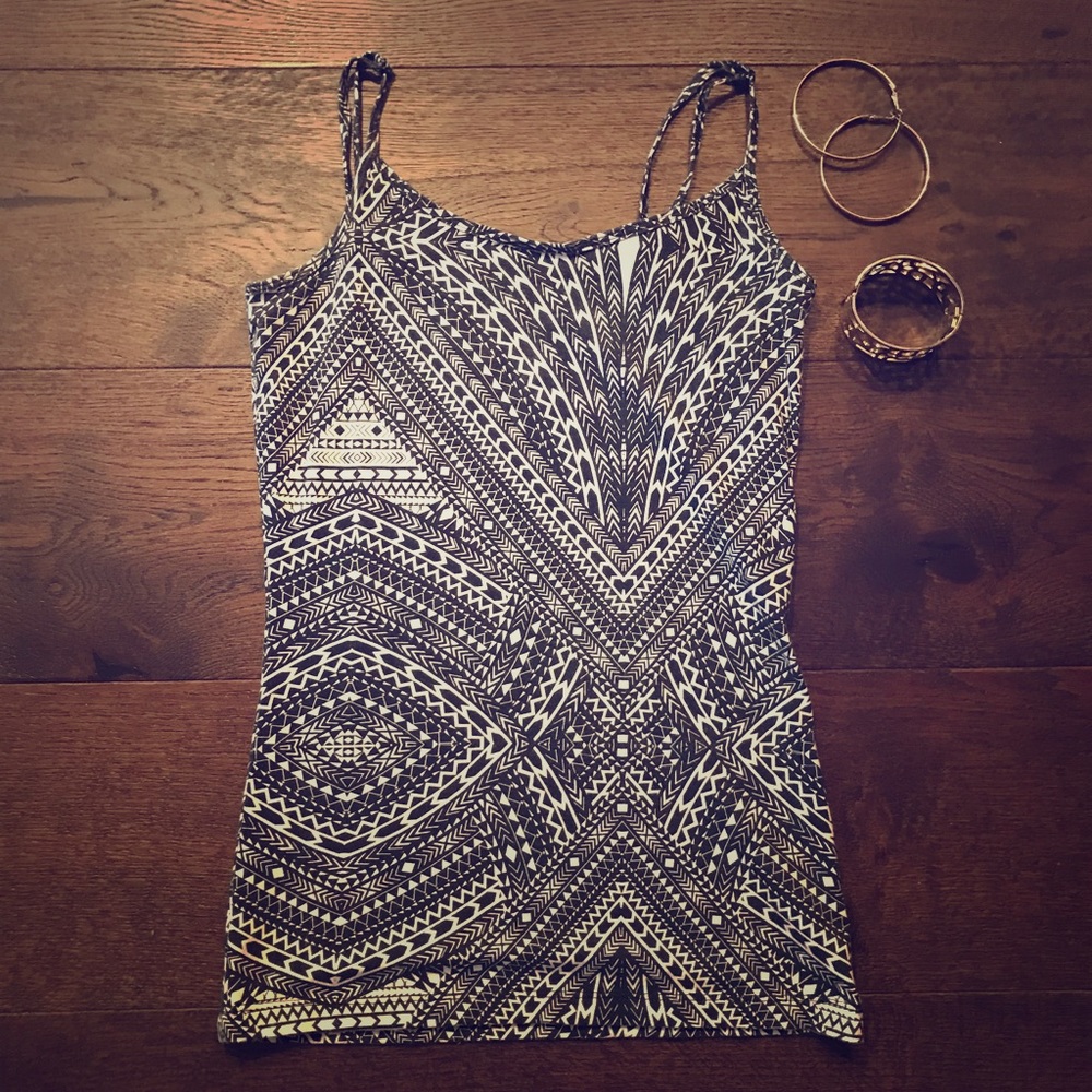 Black/White Aztec Tank
